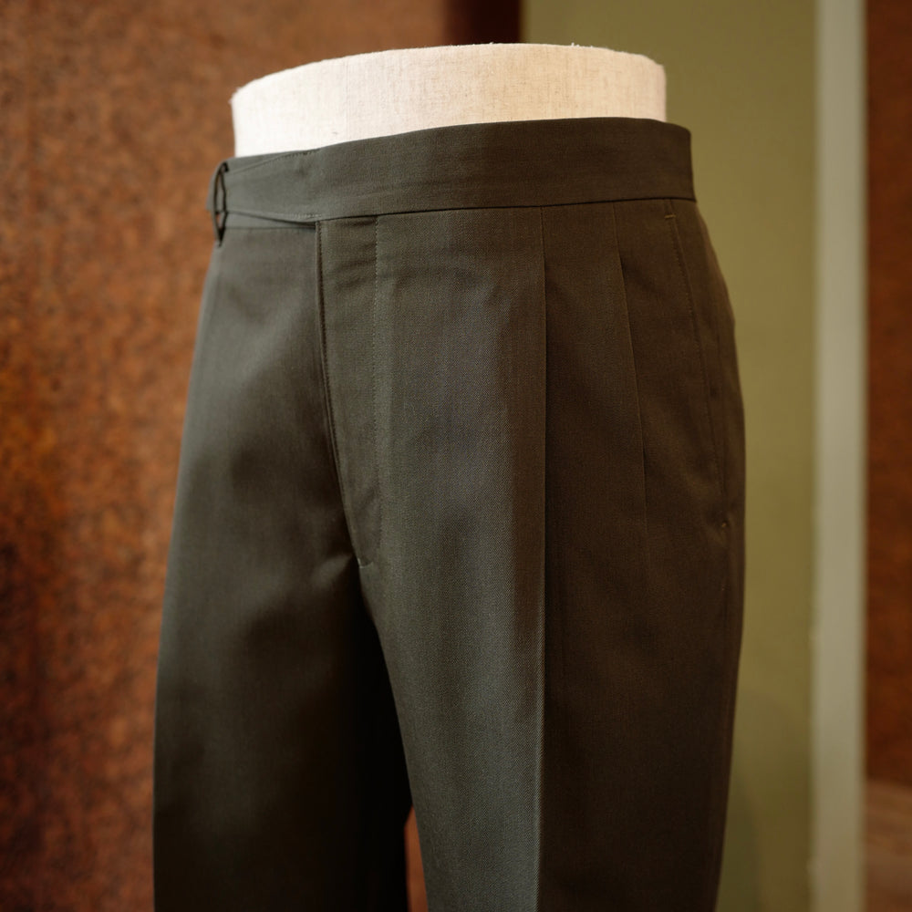 Olive Green Vintage Wool Gurkha Trousers