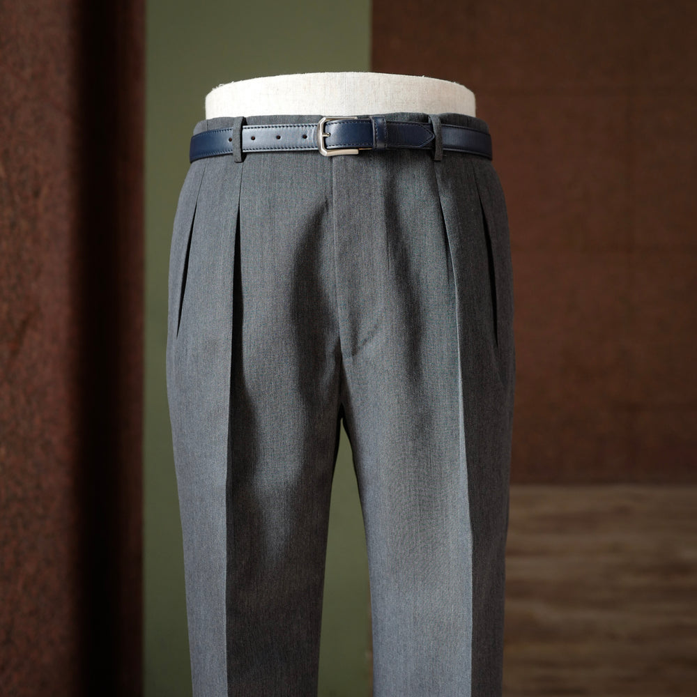 Grey Vintage Wool Hollywood Top Trousers