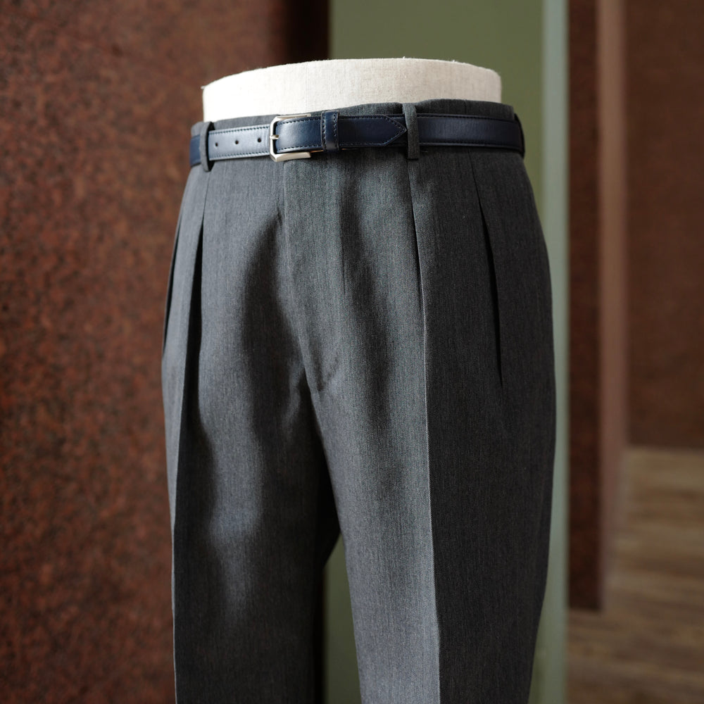 Grey Vintage Wool Hollywood Top Trousers