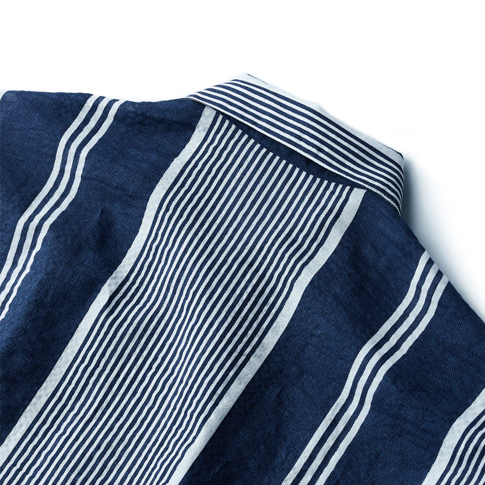 Navy Stripes Seersucker Shirt