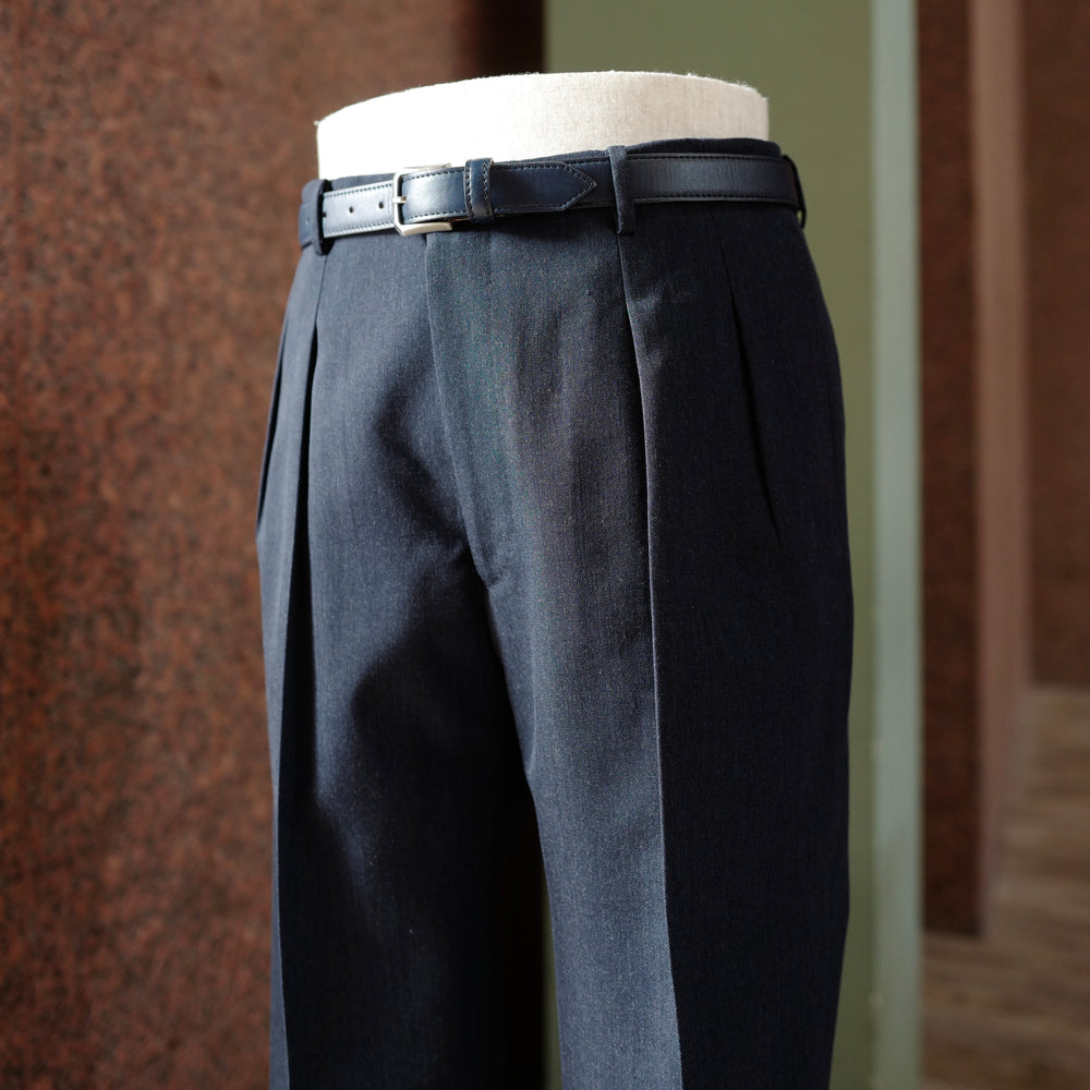 Navy Vintage Wool Hollywood Top Trousers