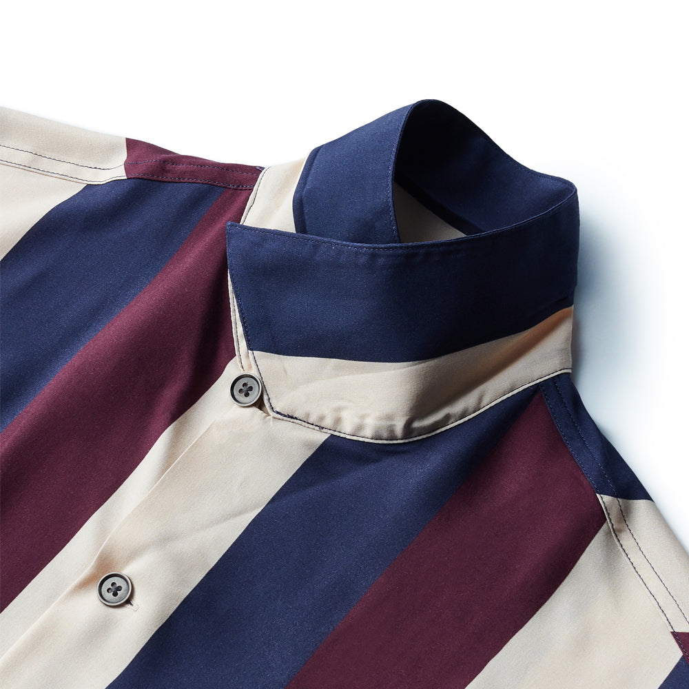 Wine Stripes Rayon Shirt