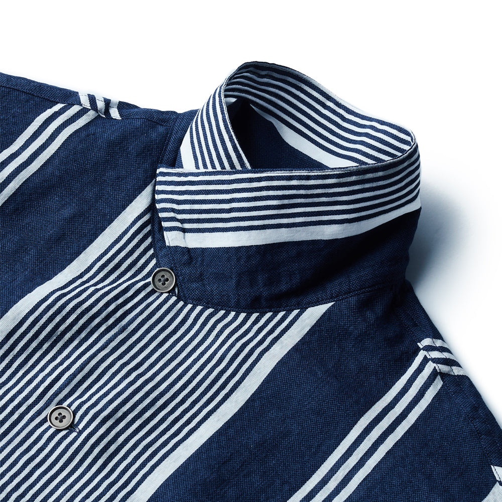 Navy Stripes Seersucker Shirt