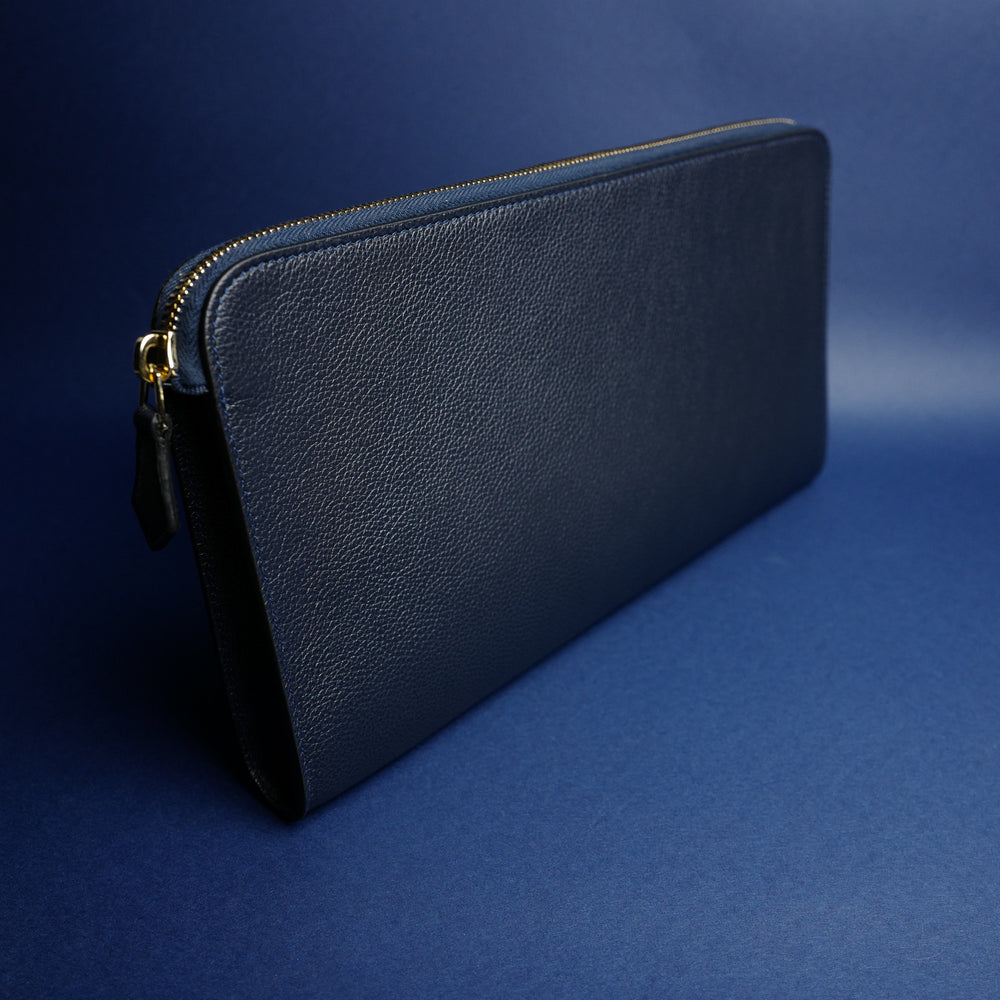 934B Small Document Case in Navy Calf