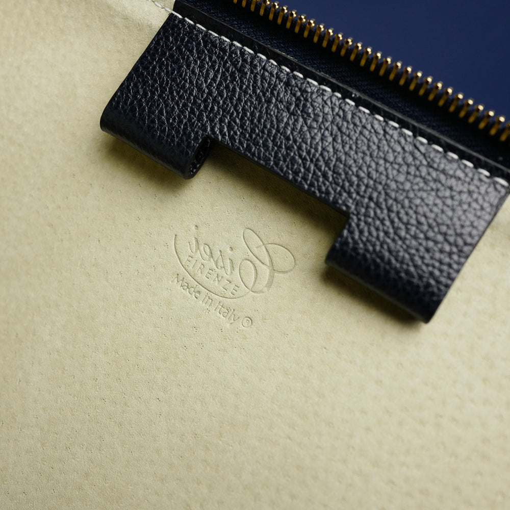 934B Small Document Case in Navy Calf