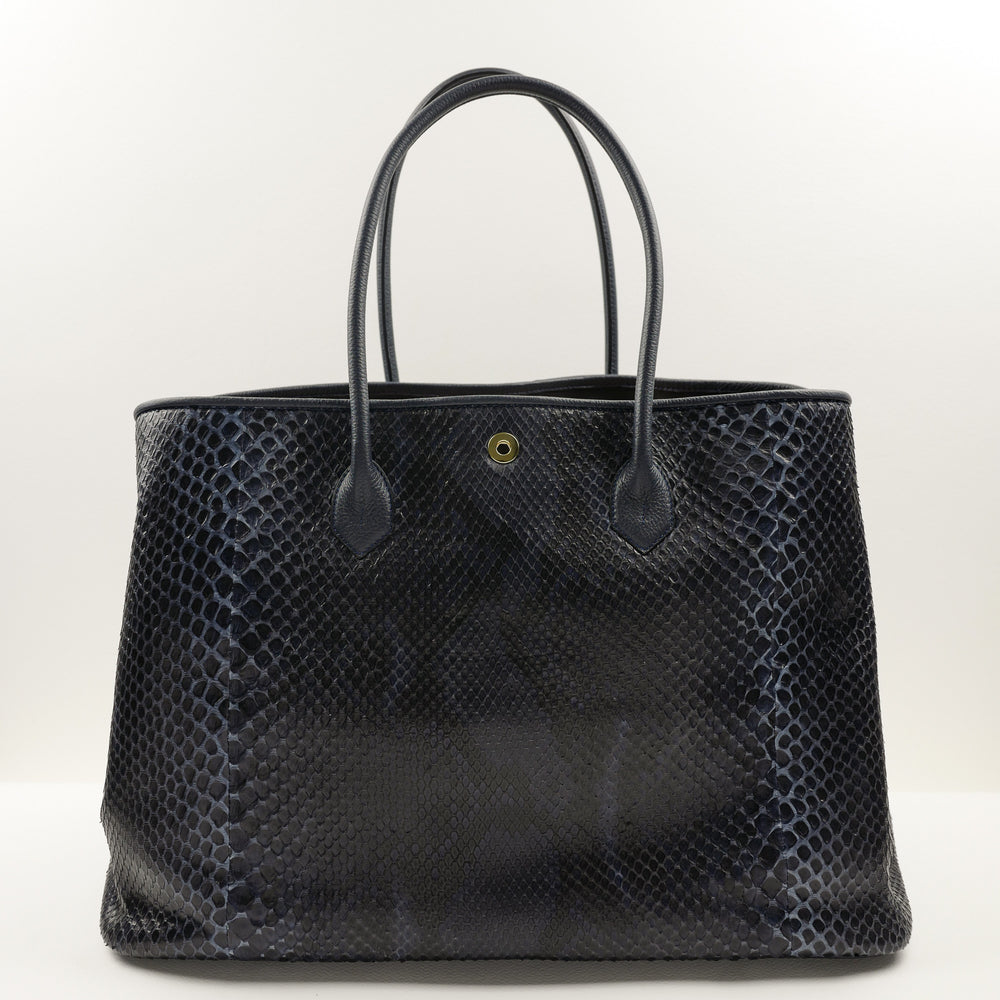 941 Classic Tote Bag in Navy Python