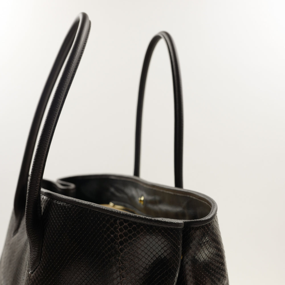 941 Classic Tote Bag in Brown Python