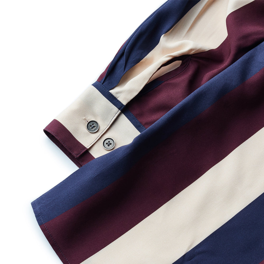 Wine Stripes Rayon Shirt