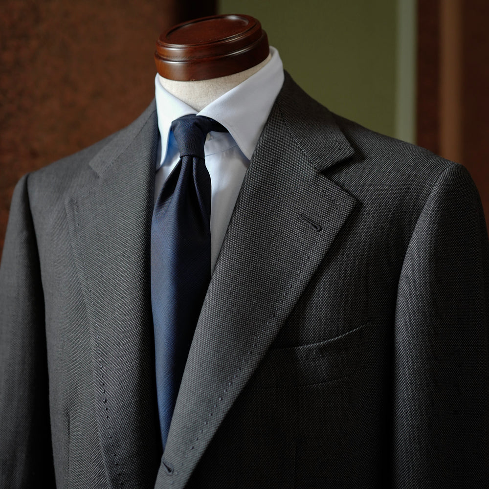 Grey Birdseye Single-breasted Jacket