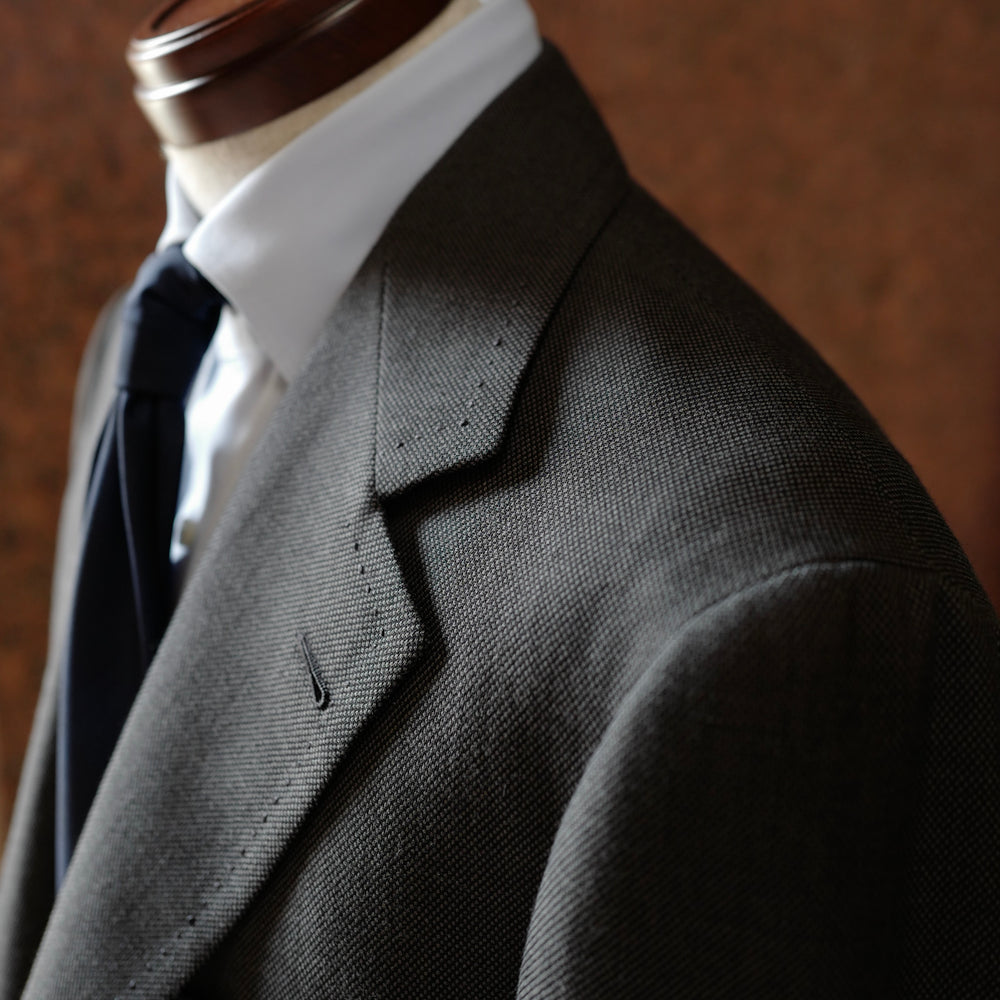 Grey Birdseye Single-breasted Jacket