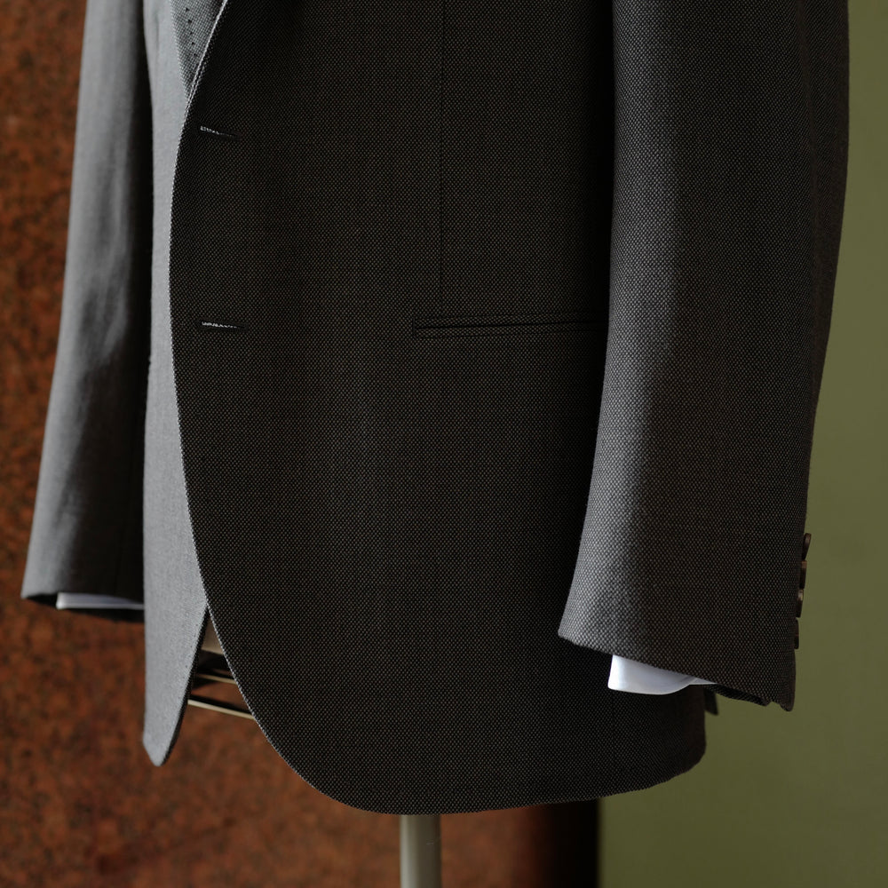Grey Birdseye Single-breasted Jacket