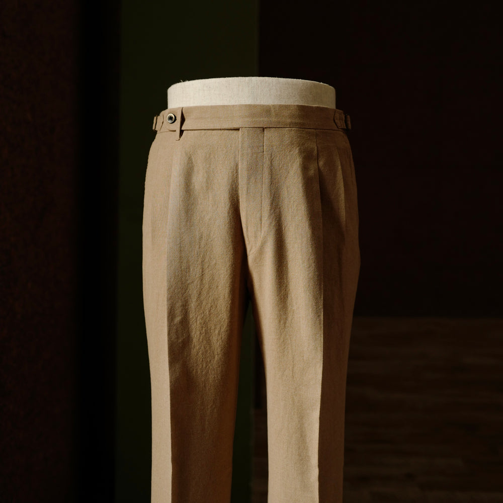 Brown Cotton Fresco Trousers