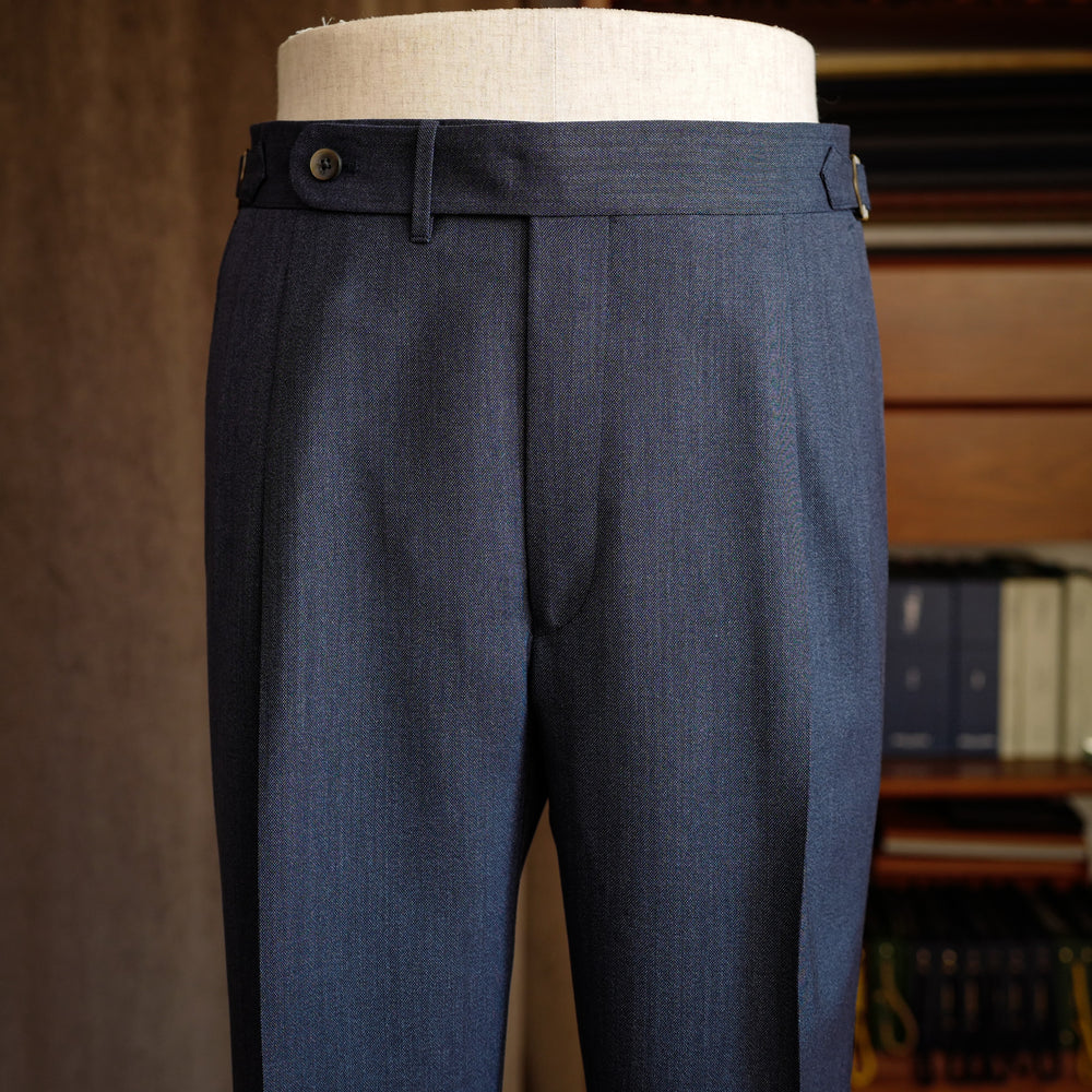 Denim Blue Wool/Mohair Trousers (New Classic)