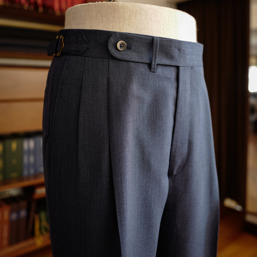 Denim Blue Wool/Mohair Trousers (New Classic)