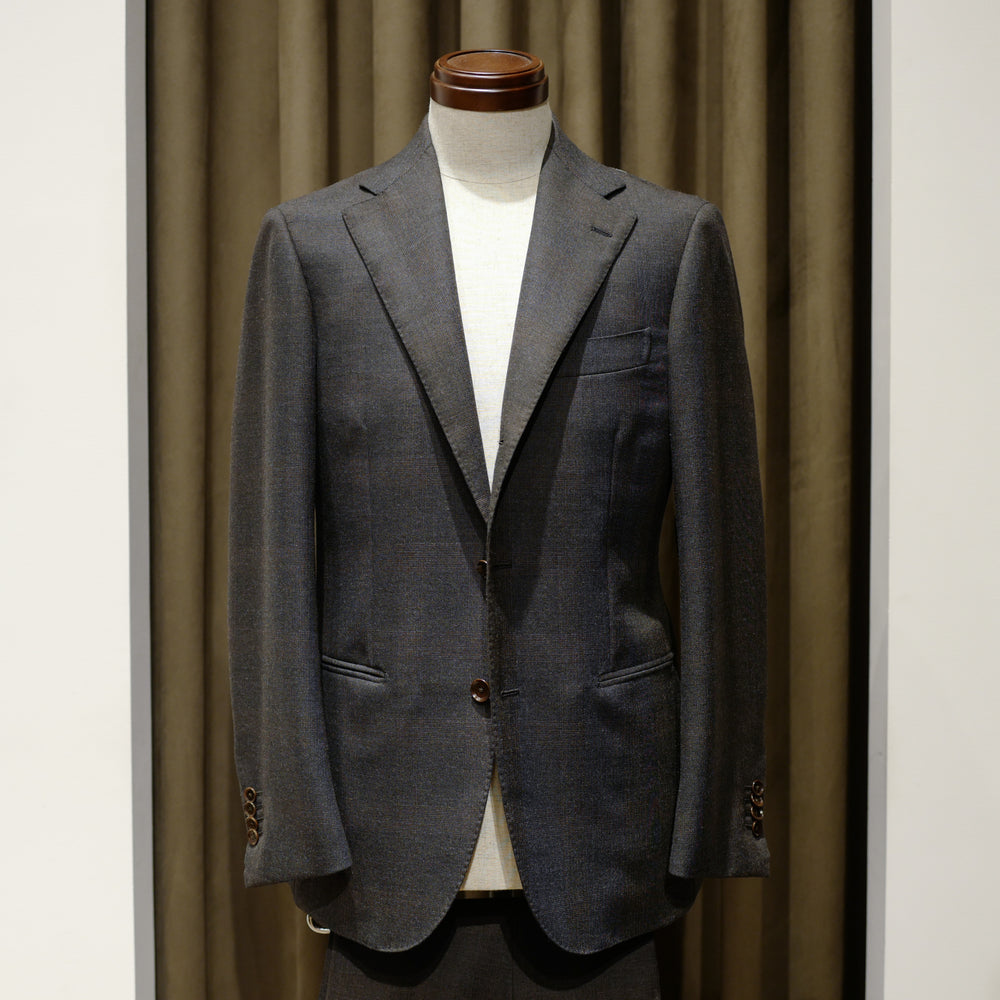Dark Grey with Brown Check Suit