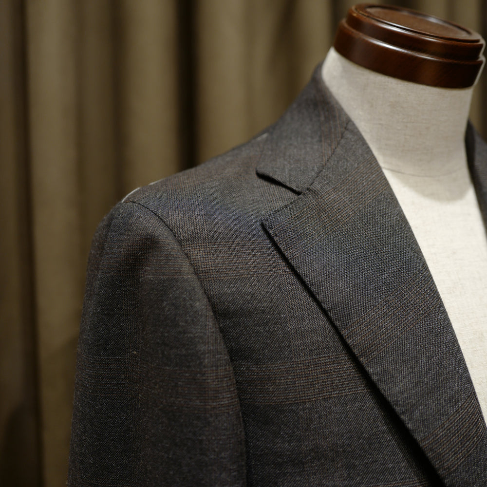 Dark Grey with Brown Check Suit