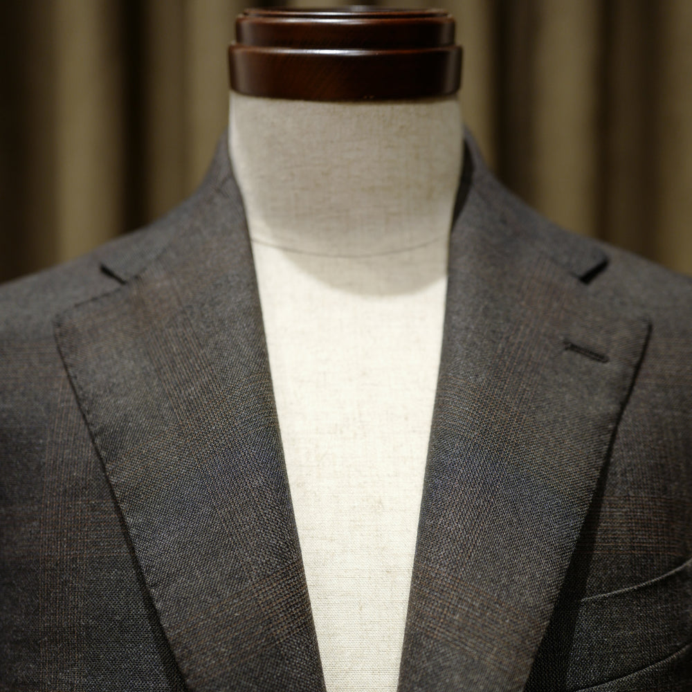 Dark Grey with Brown Check Suit