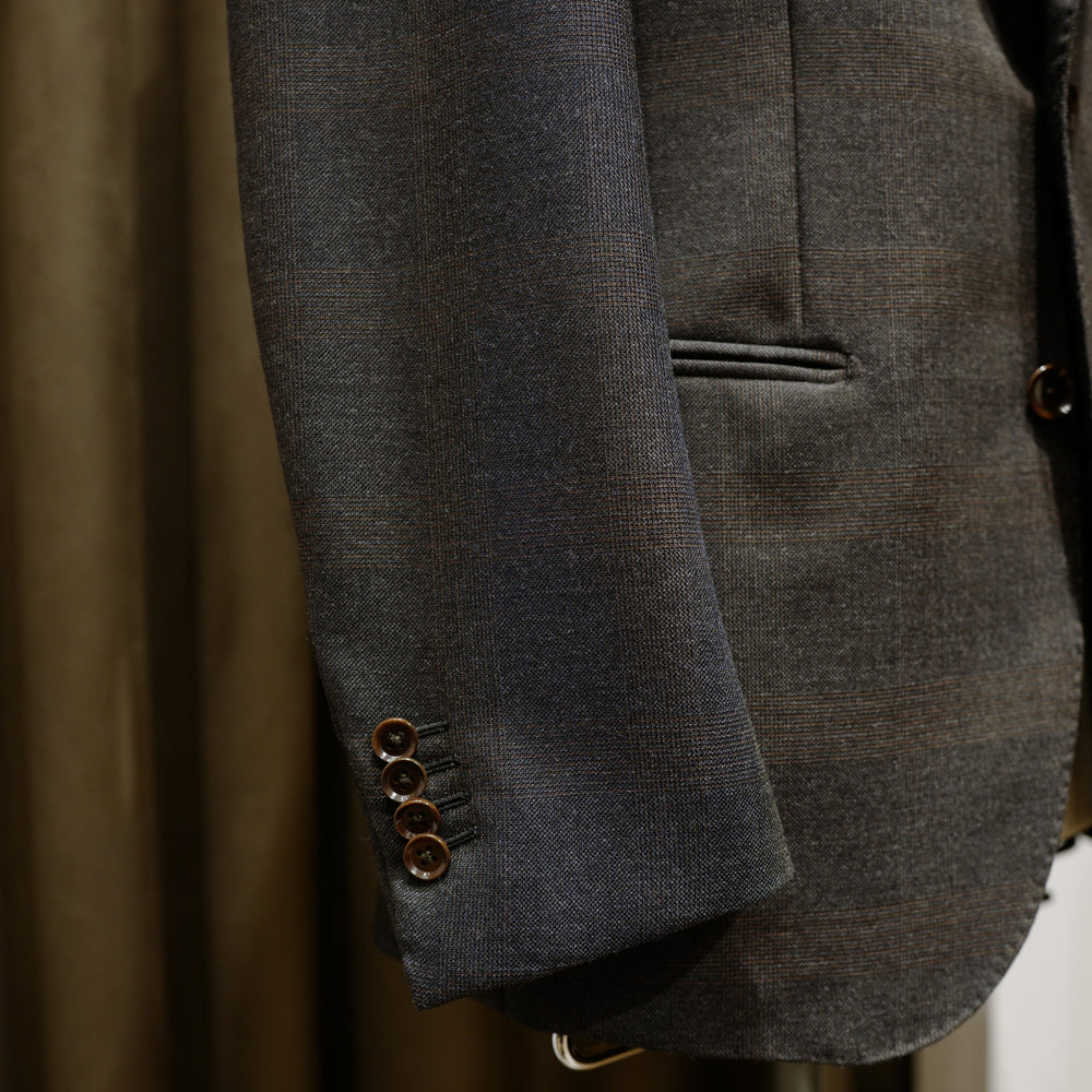 Dark Grey with Brown Check Suit