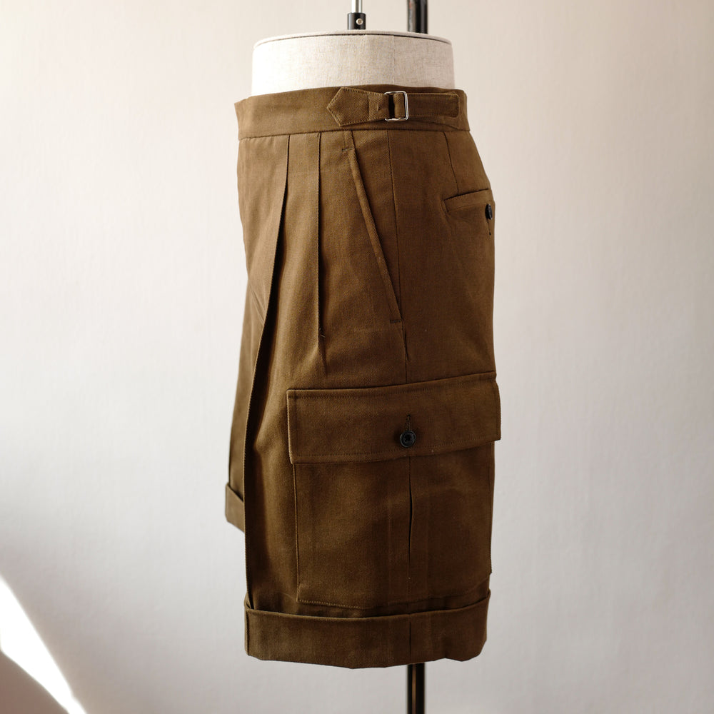 C1 Shorts in brown cotton