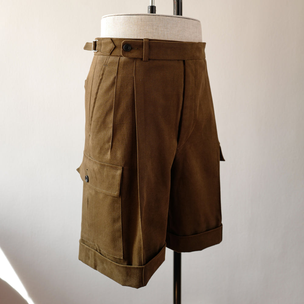 C1 Shorts in brown cotton