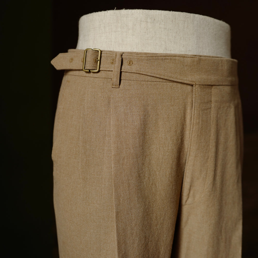 Brown Cotton Fresco Gurkha Trousers