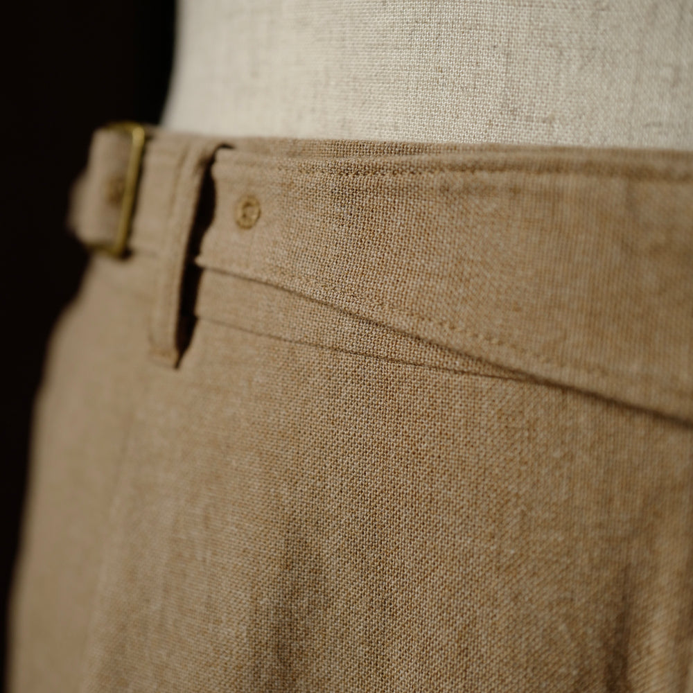 Brown Cotton Fresco Gurkha Trousers