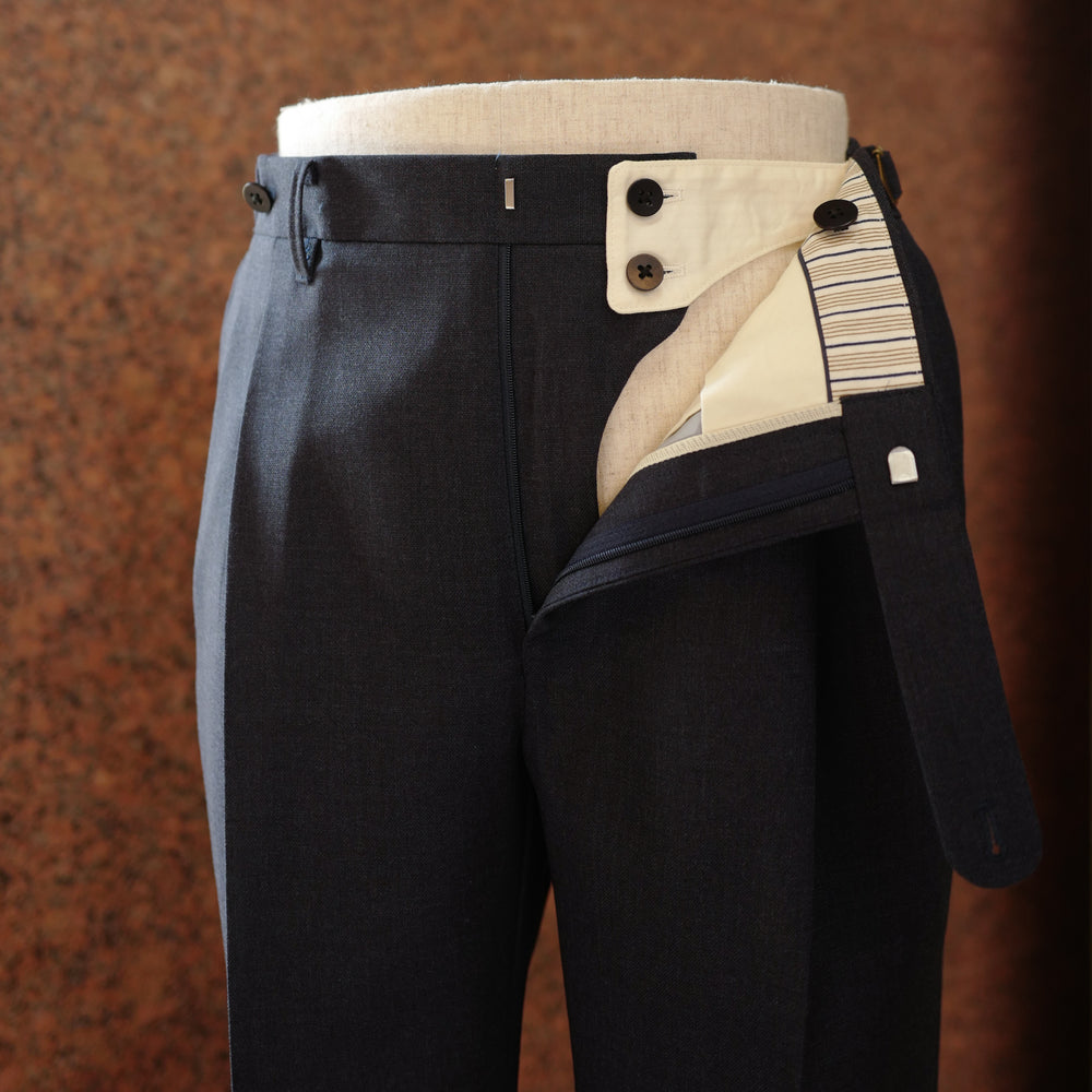 Navy 4-ply Fresco Trousers