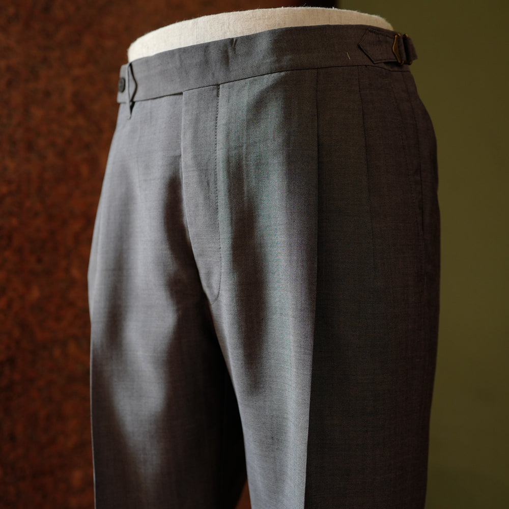 Grey Wool/Mohair Trousers