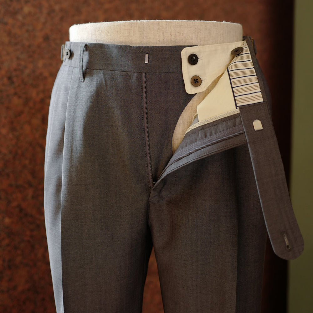 Grey Wool/Mohair Trousers