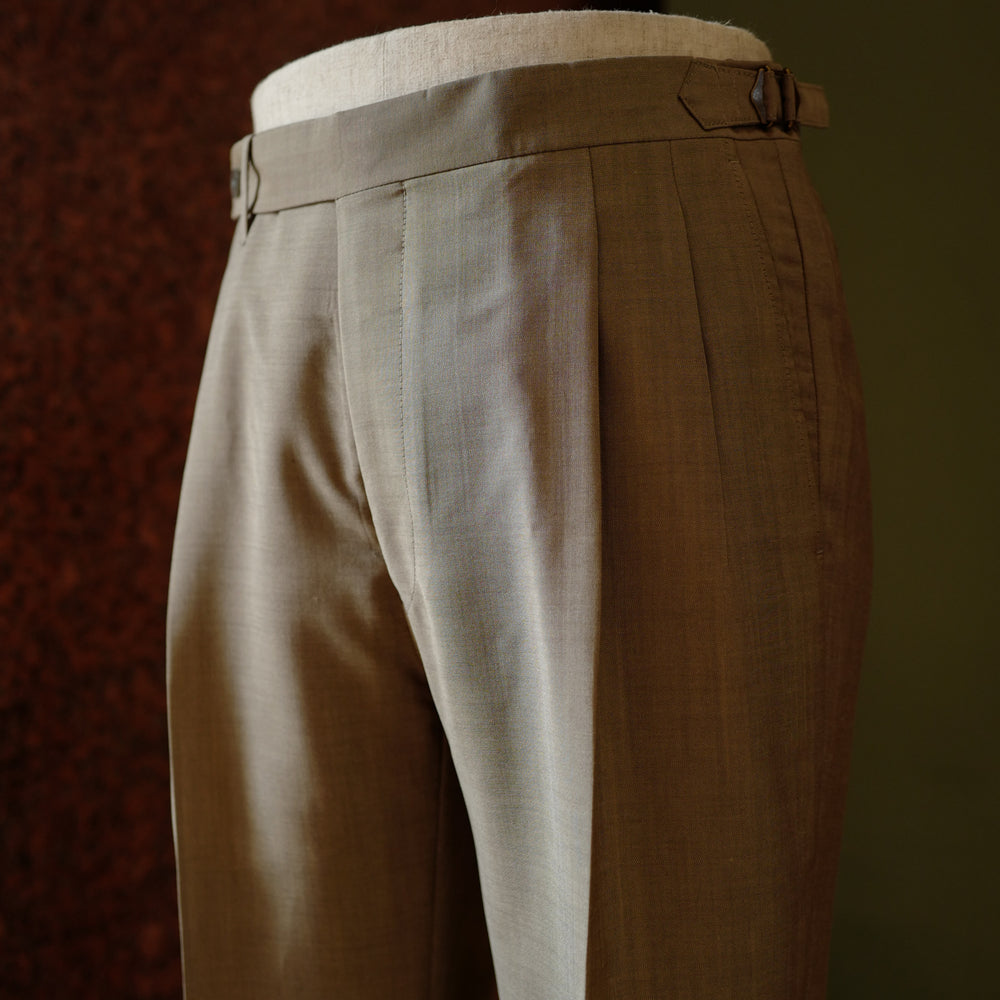 Beige Wool/Mohair Trousers