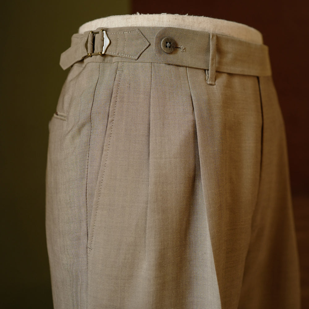 Beige Wool/Mohair Trousers
