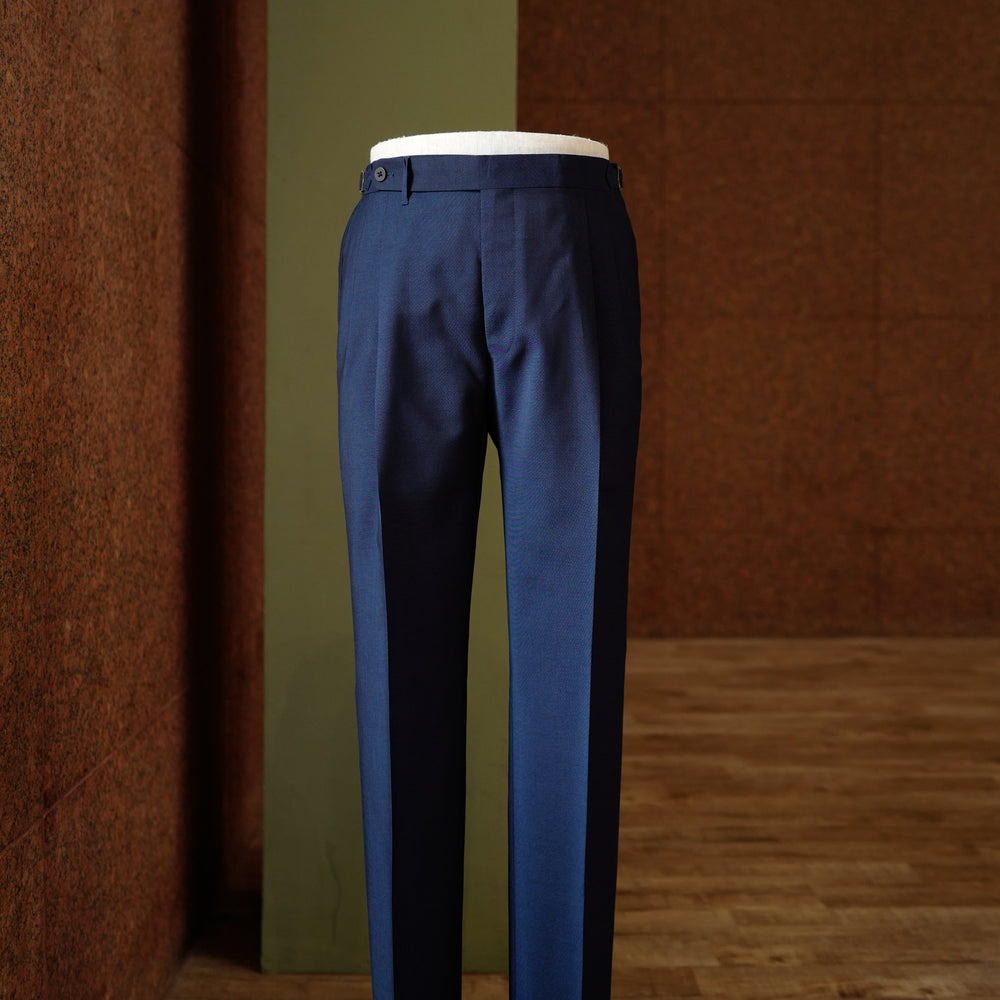 Navy Wool/Mohair Trousers