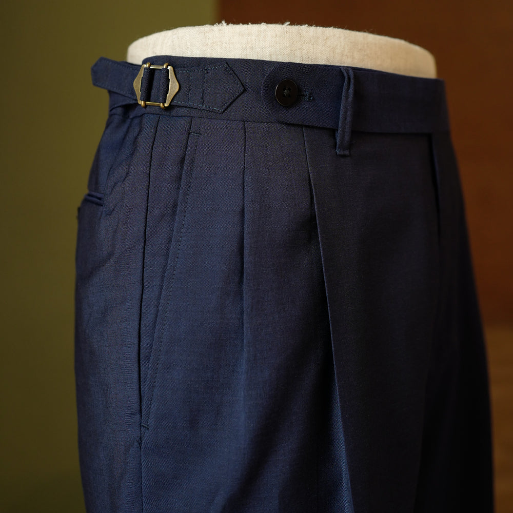 Navy Wool/Mohair Trousers