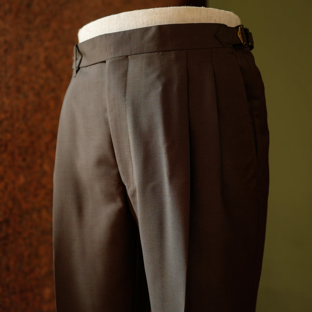 Brown Wool/Mohair Trousers