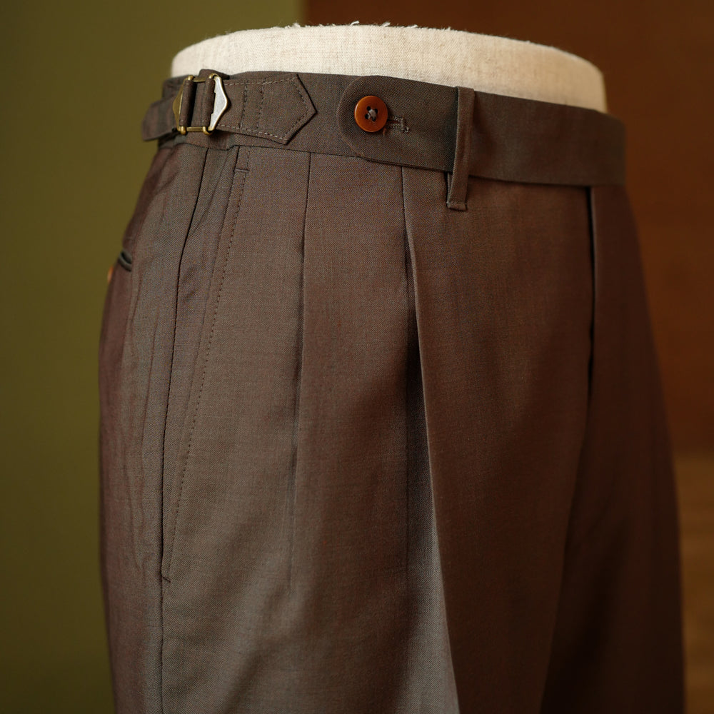 Brown Wool/Mohair Trousers
