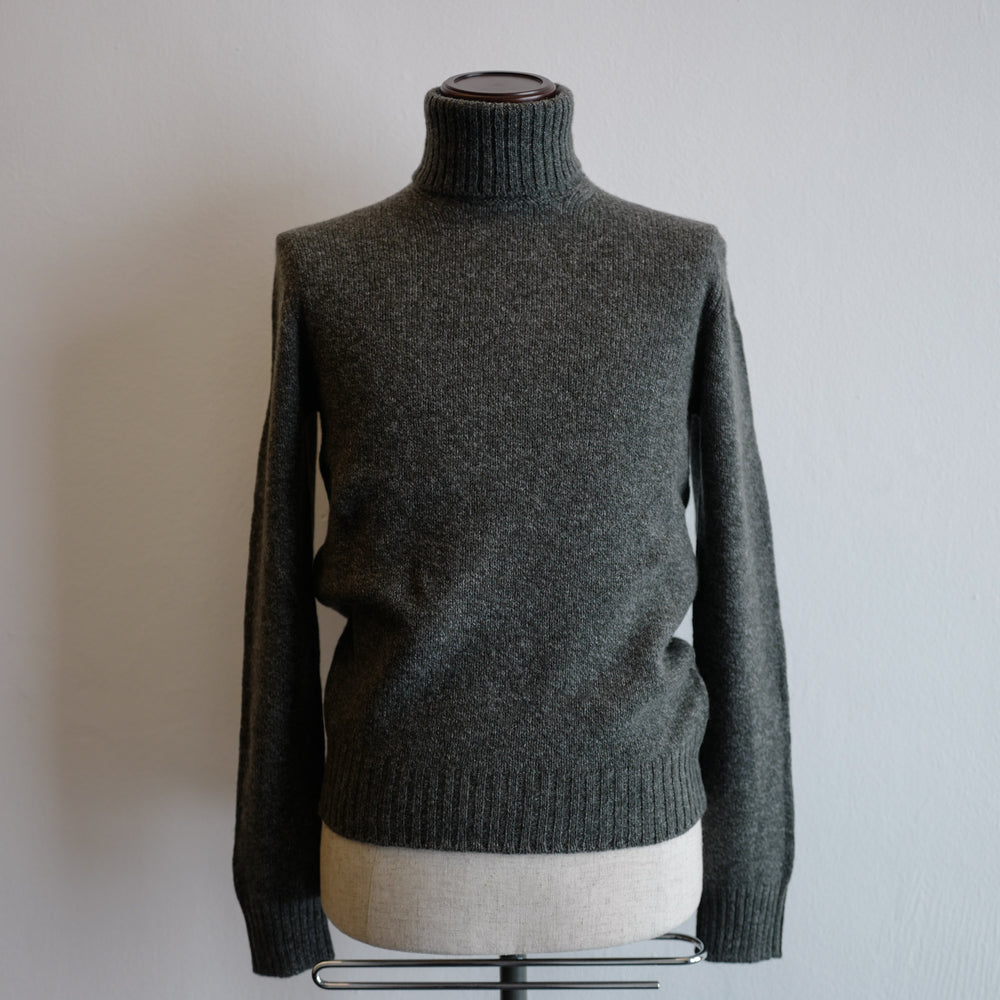 Greyish Green Roll-neck Sweater