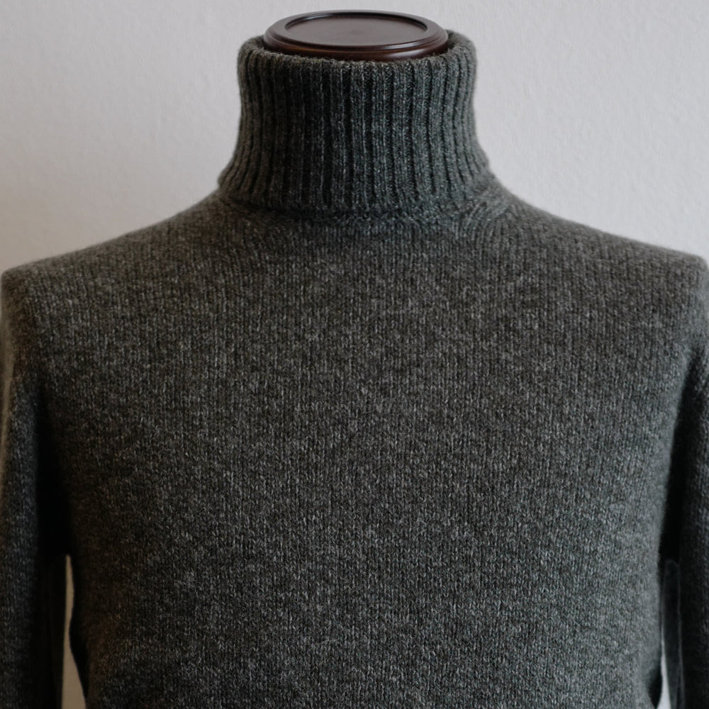 Greyish Green Roll-neck Sweater