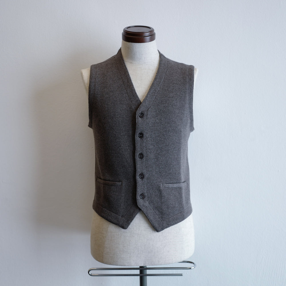 Grey Single-breasted Gilet