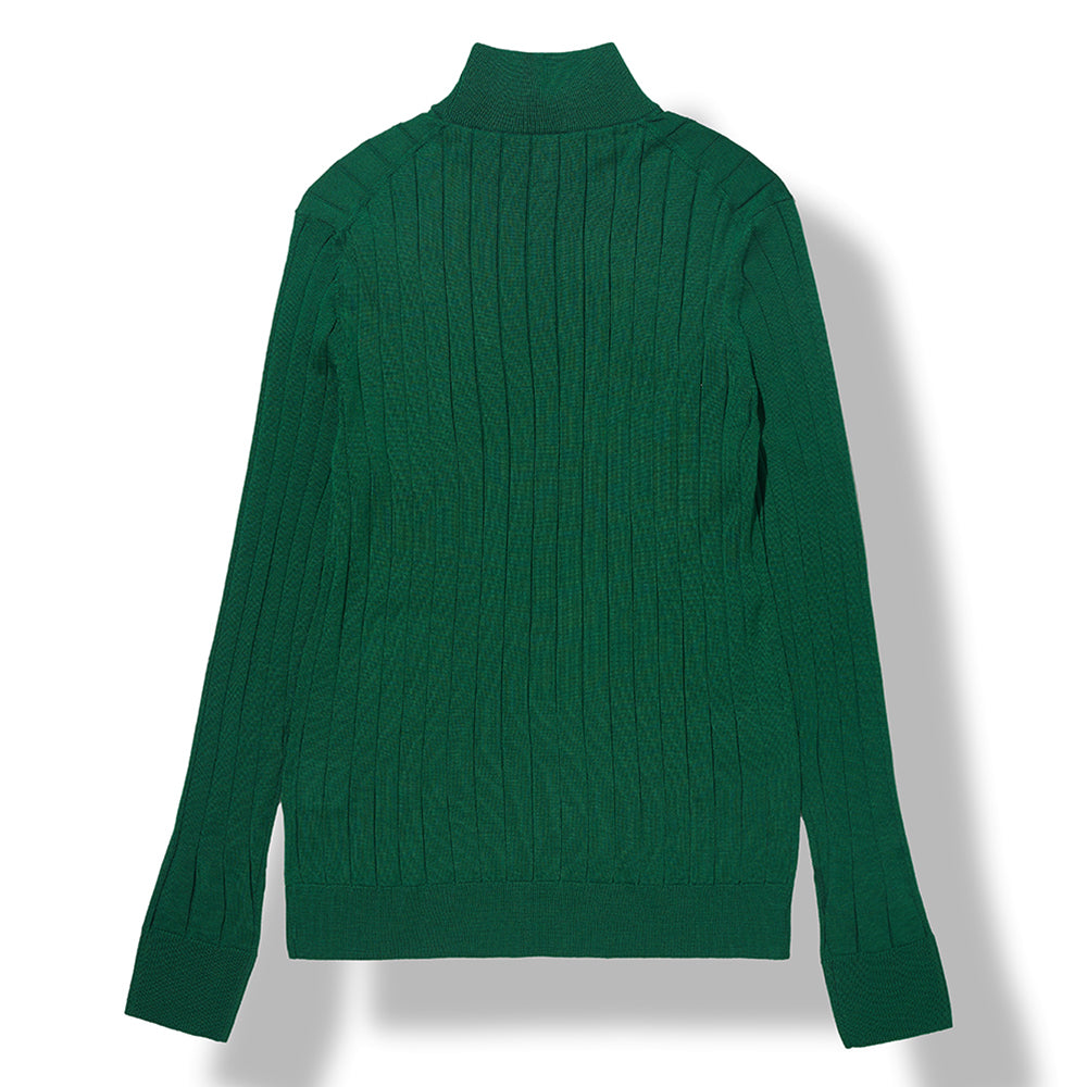 Aggie emerald green Marl Mock Neck Sweater — Island-ish™