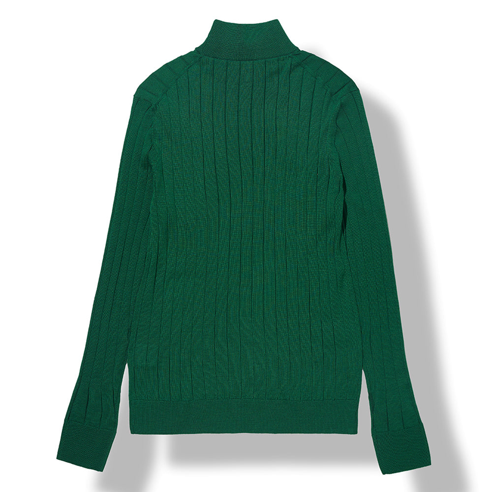 Mock Neck Sweater in Green