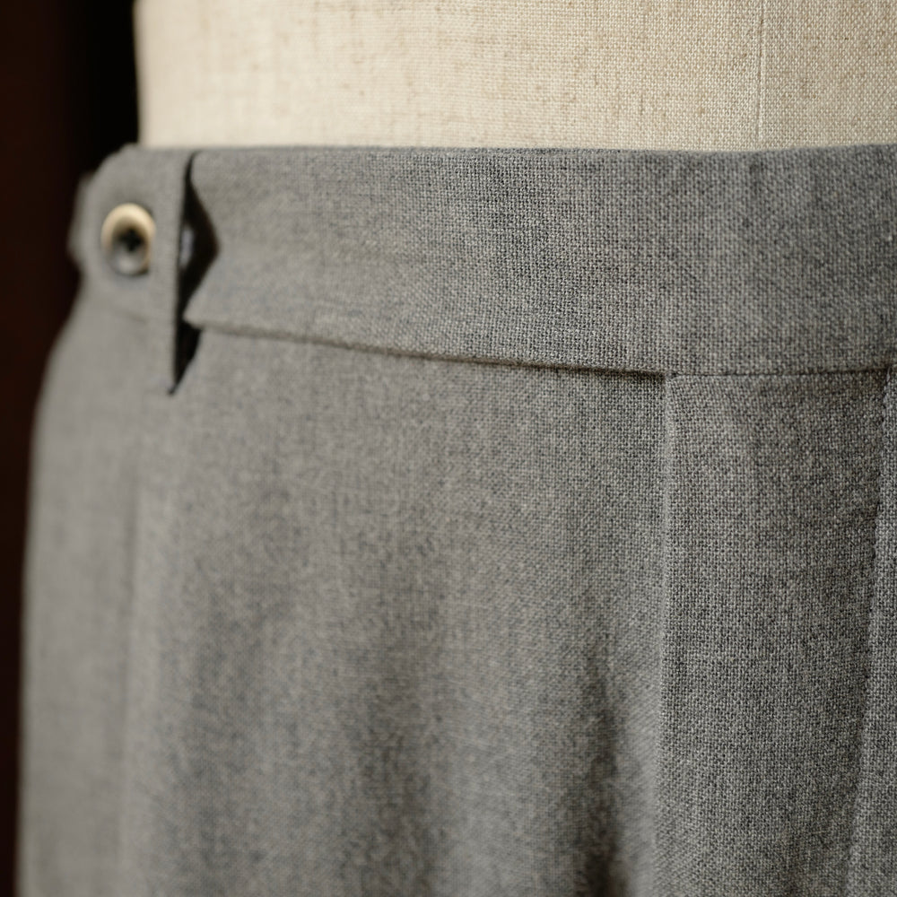 Grey Cotton Fresco Trousers