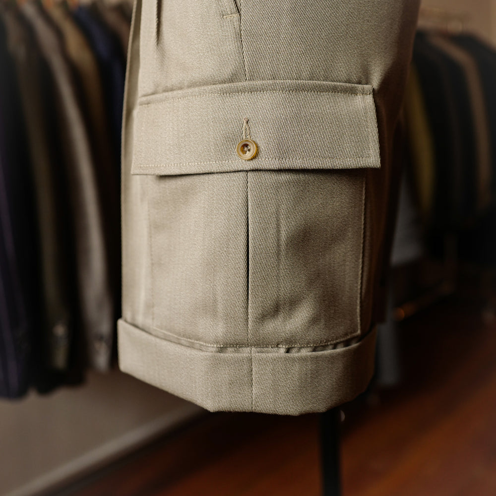 C1 Shorts in beige covert cloth (MTO)