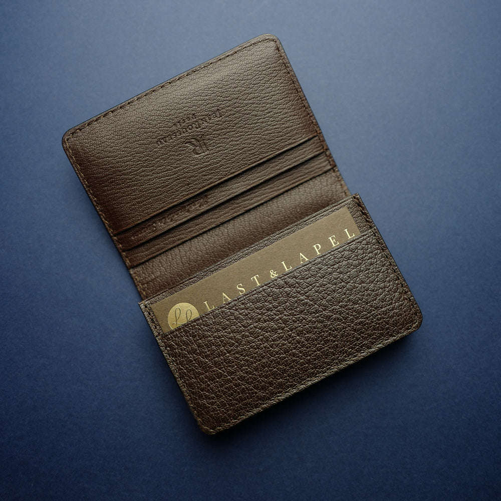 Dark Brown Buffalo Card Wallet