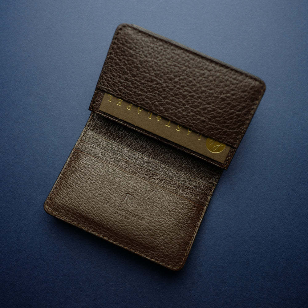 Dark Brown Buffalo Card Wallet