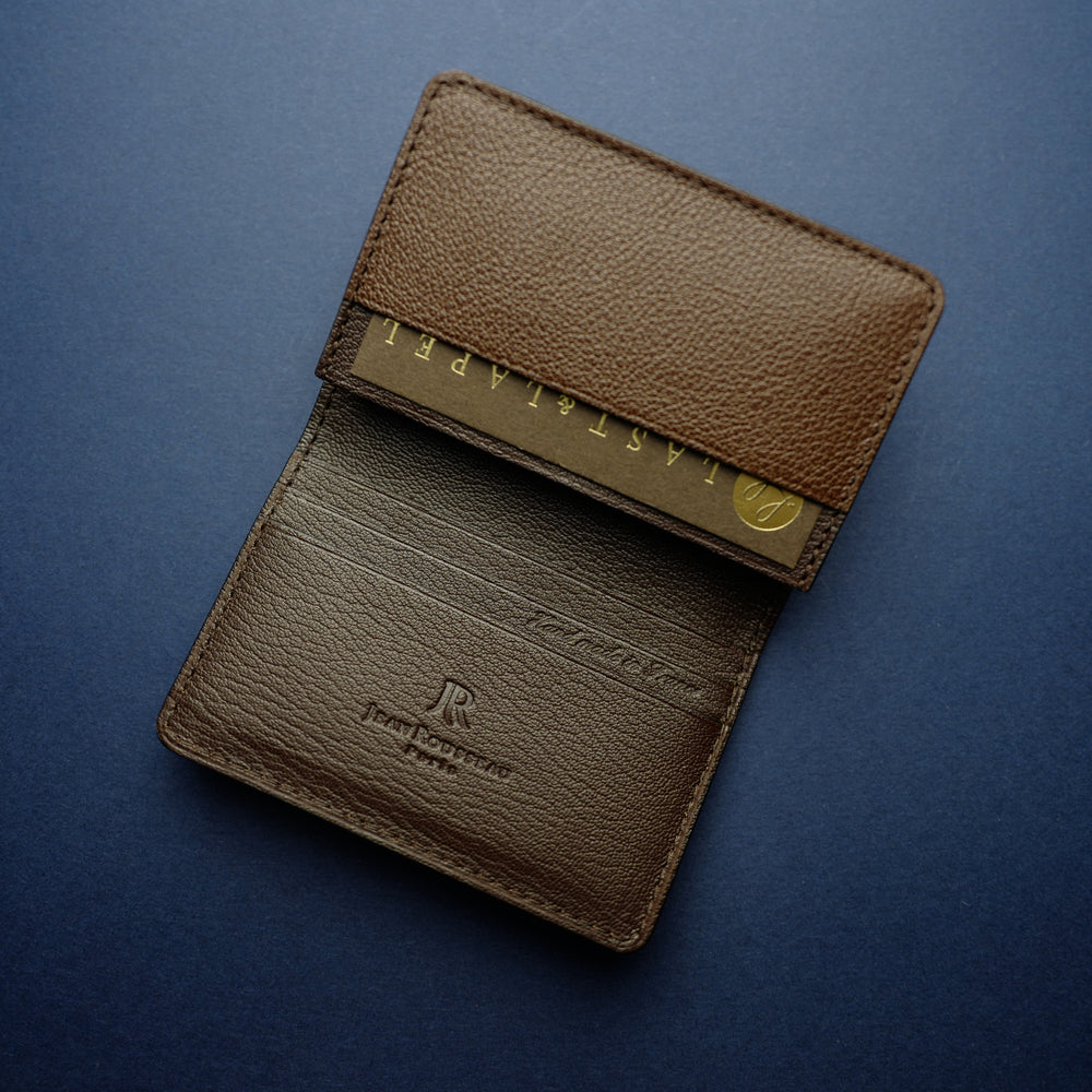 Brown Shrunken Calf Card Wallet