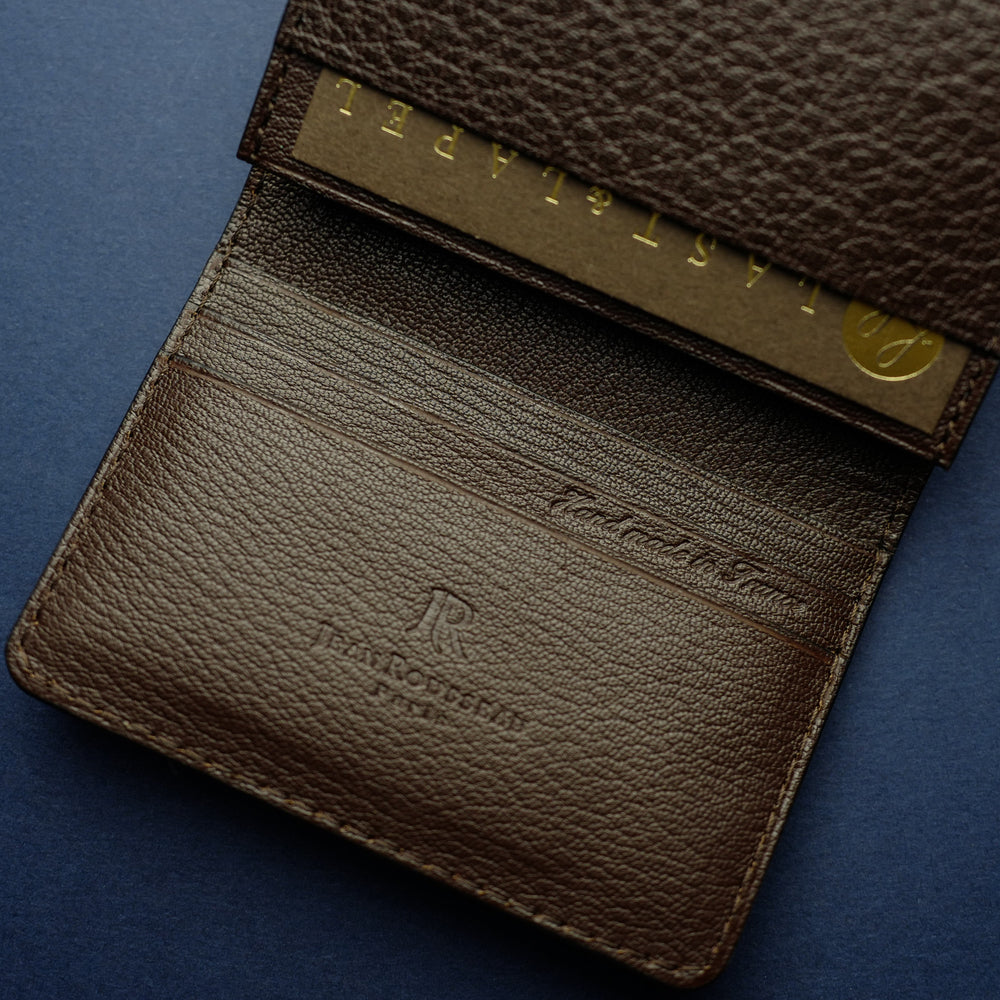 Dark Brown Buffalo Card Wallet