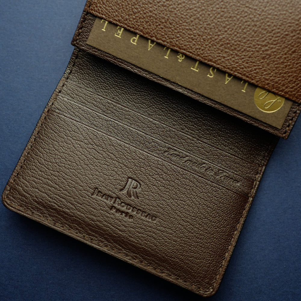 Brown Shrunken Calf Card Wallet