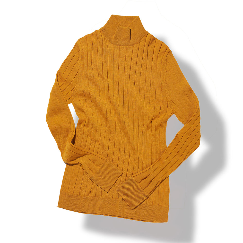 Mock Neck Sweater in Mustard
