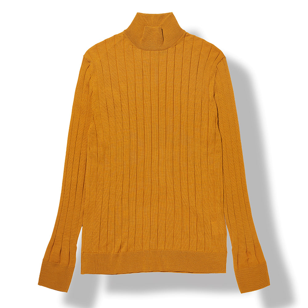 Mock Neck Sweater in Mustard