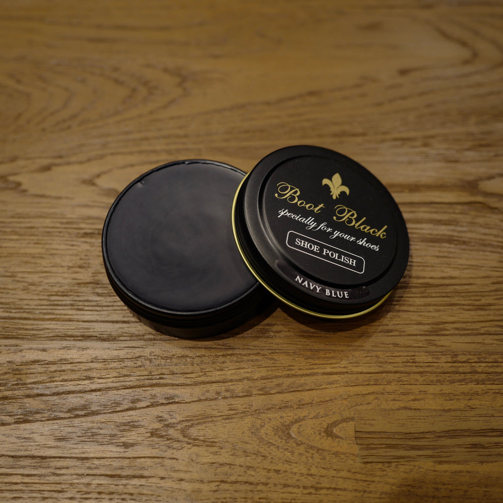 Navy blue online shoe polish